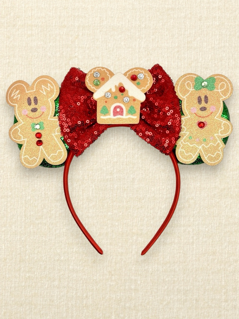 Gingerbread Cookie Minnie Ears | Disney-Inspired Christmas Mouse Ears